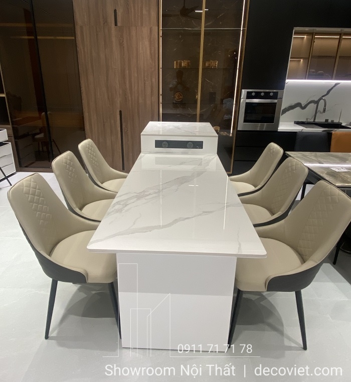 bàn ăn thông minh kết hợp đảo bếp