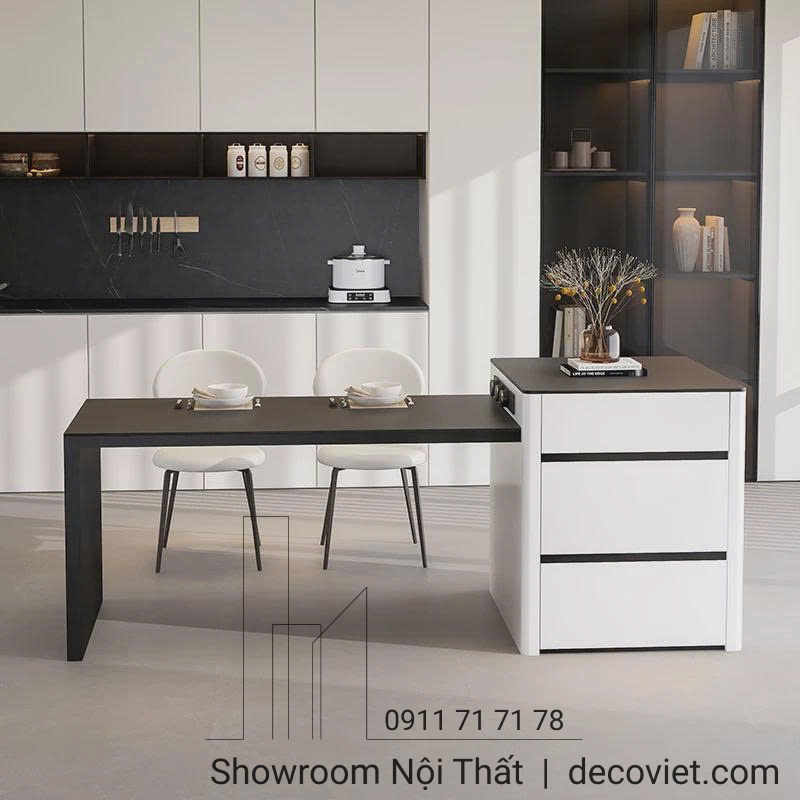 bàn ăn kết hợp bàn đảo