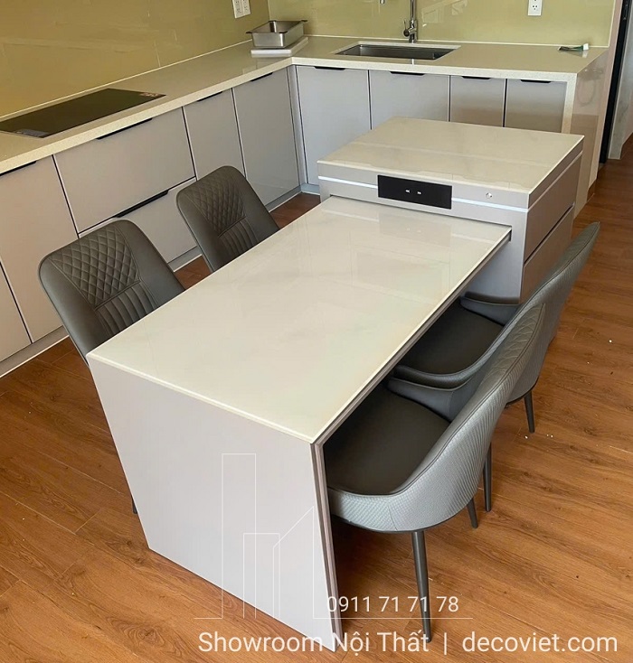 không gian bếp đẹp với bàn đảo bếp DecoViet