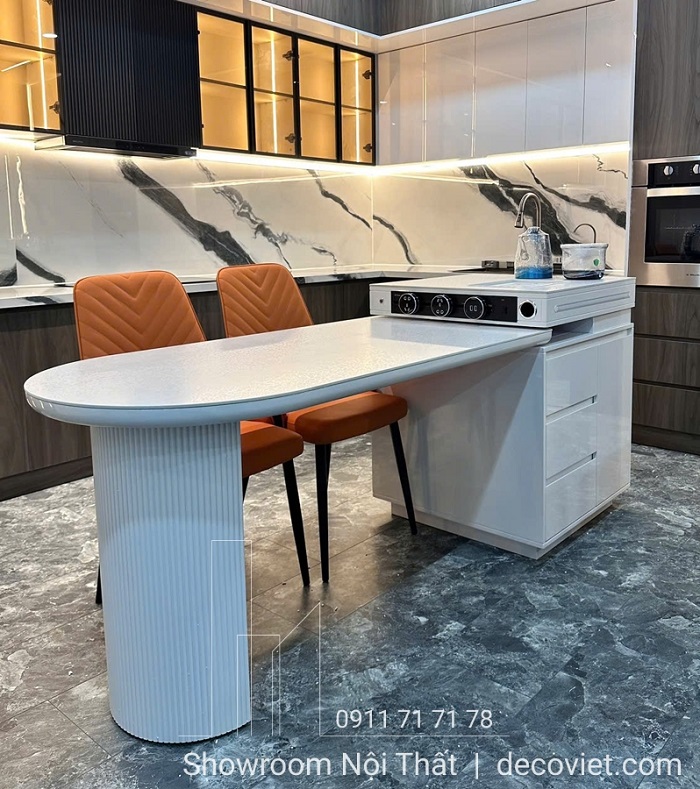 đảo bếp kết hợp bàn ăn