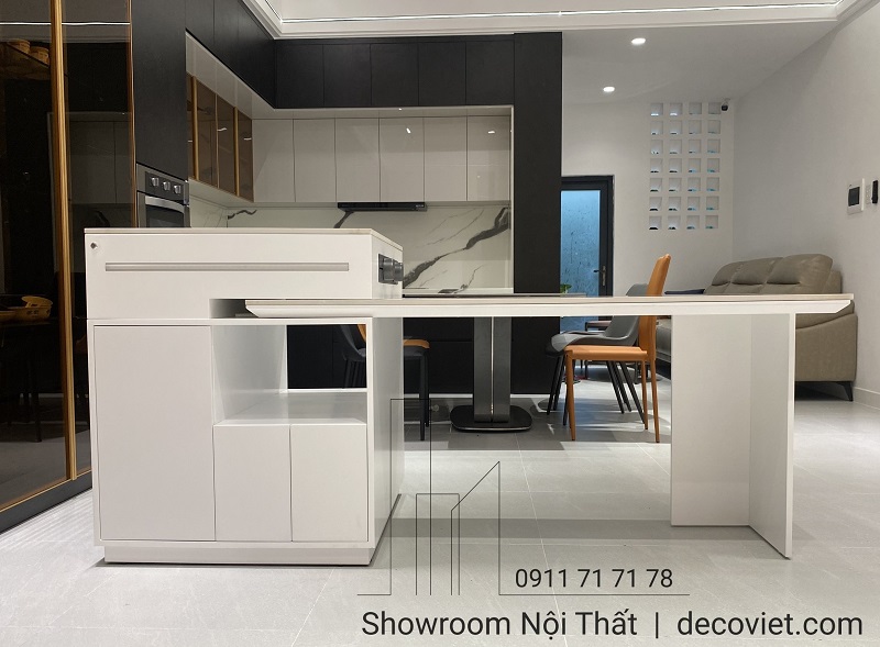 đảo bếp kết hợp bàn ăn nhập khẩu