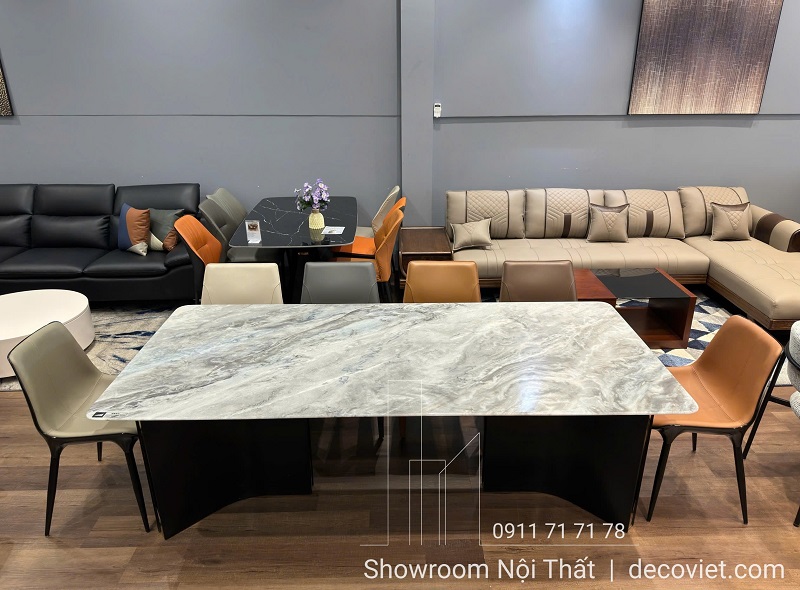 bàn ăn mặt đá 10 người