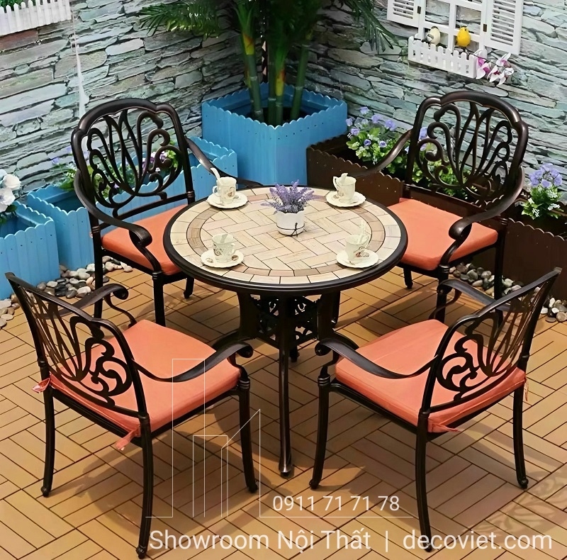 bàn ghế cafe ngoài trời đẹp sang trọng bền bỉ