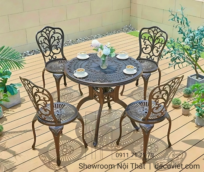 bàn ghế sân vườn 4 người cao cấp