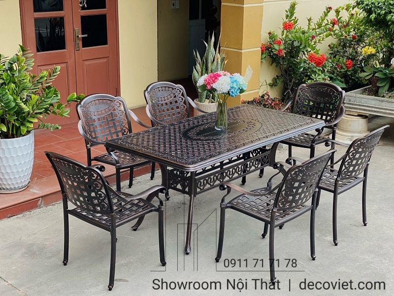 bàn ghế nhôm đúc ngoài trời chống gỉ sét