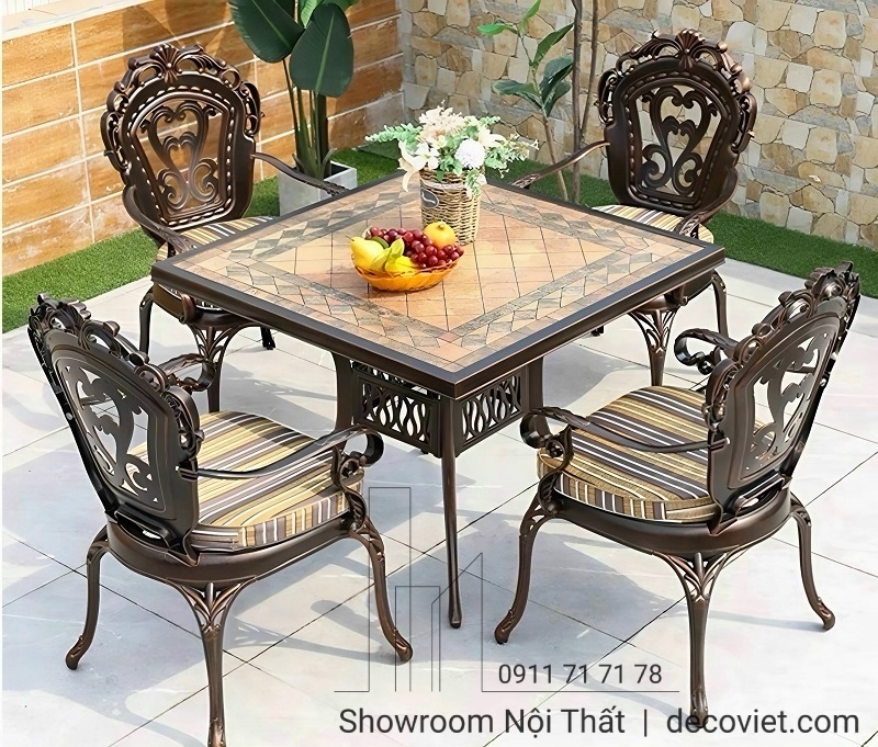 mẫu bàn ghế ngoài trời nhỏ gọn thiết kế đẹp