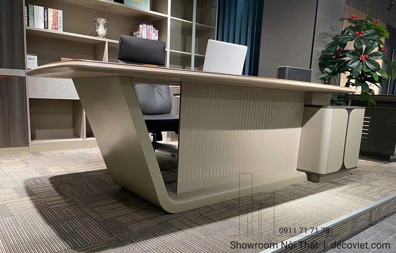 mẫu bàn làm việc giám đốc thiết kế chuẩn phong cách hiện đại
