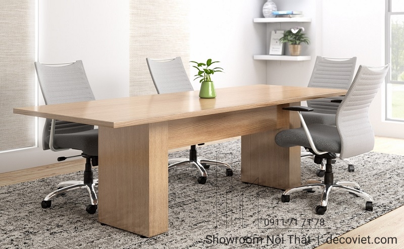 mẫu bàn họp nhỏ 6 người tối giản, hiện đại cho phòng họp nhóm, họp dự án