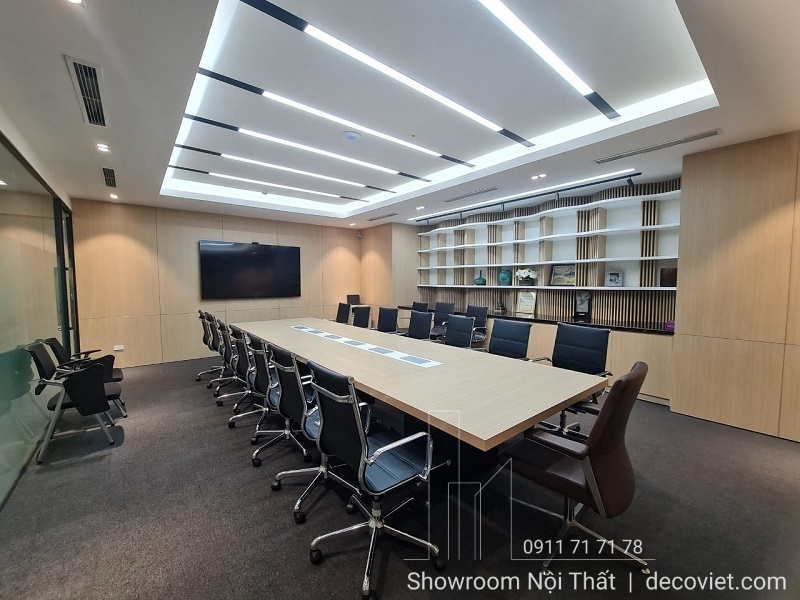 bộ bàn ghế phòng họp sang trọng cho 14-20 ghế