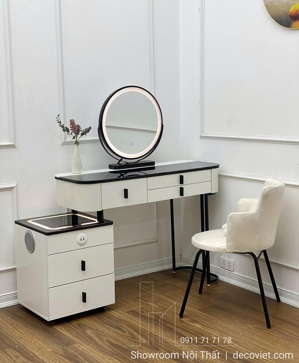 bàn trang điểm thông minh cao cấp có gương led và loa bluetooth