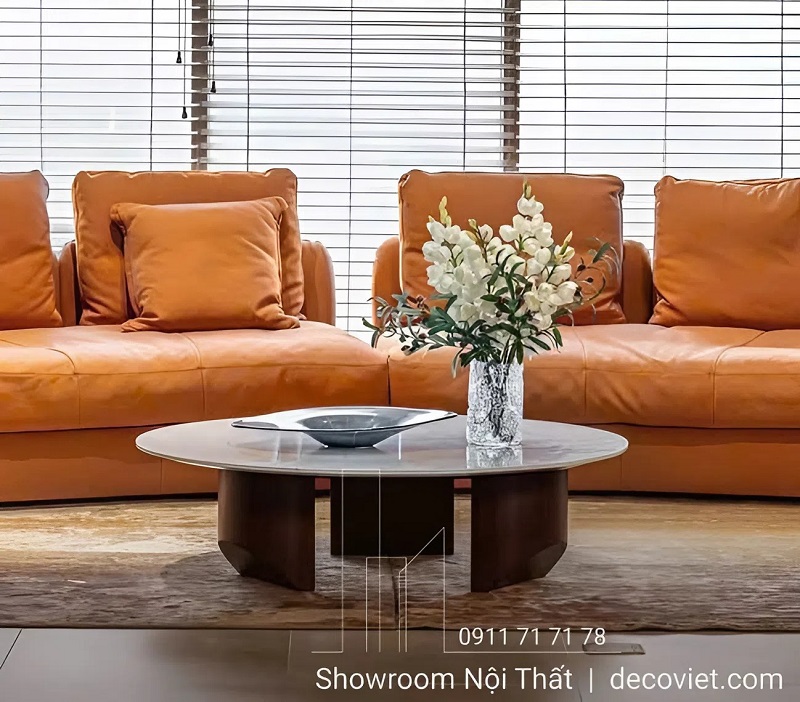 Mẫu bàn trà, bàn sofa mặt đá cao cấp tại DecoViet