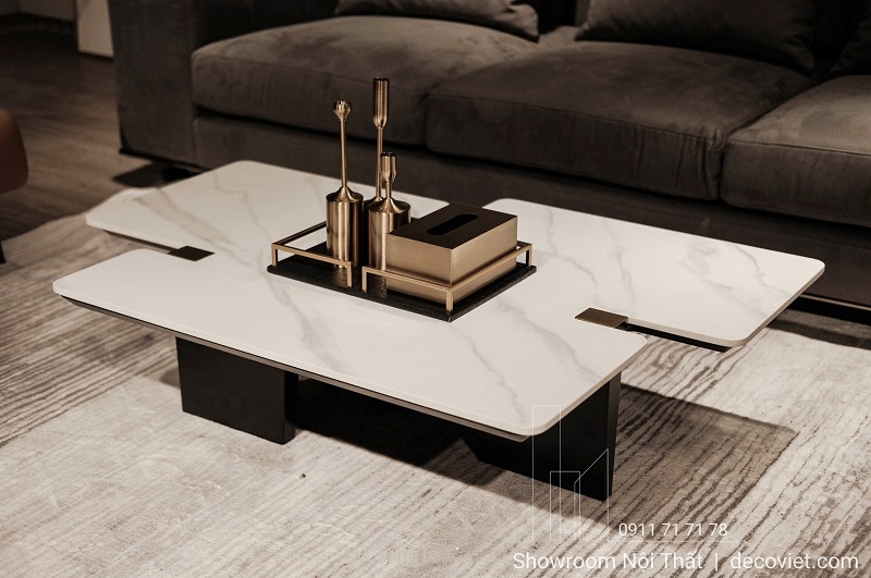 Bàn sofa cao cấp 482S mặt đá sang trọng cho phòng khách