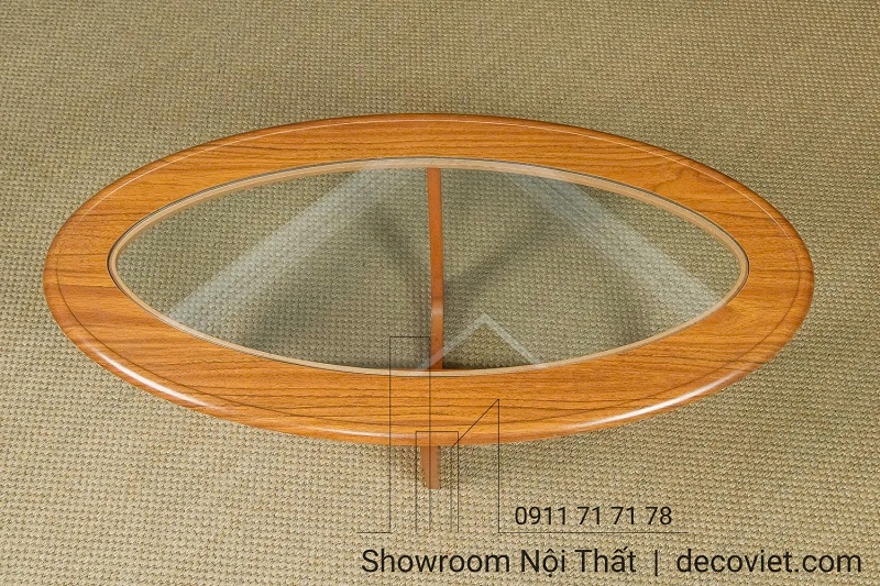 Bàn sofa mặt kính khung gỗ chắc chắn giá tốt