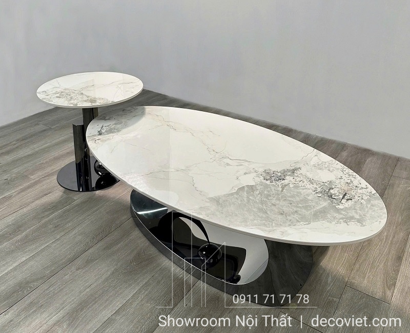 Bàn trà đôi decor phòng khách hiện đại, phù hợp mọi mẫu ghế sofa