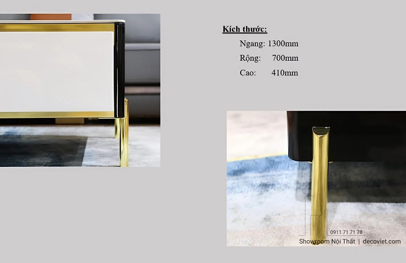 bàn trà mặt đá vân mây sang trọng dễ vệ sinh