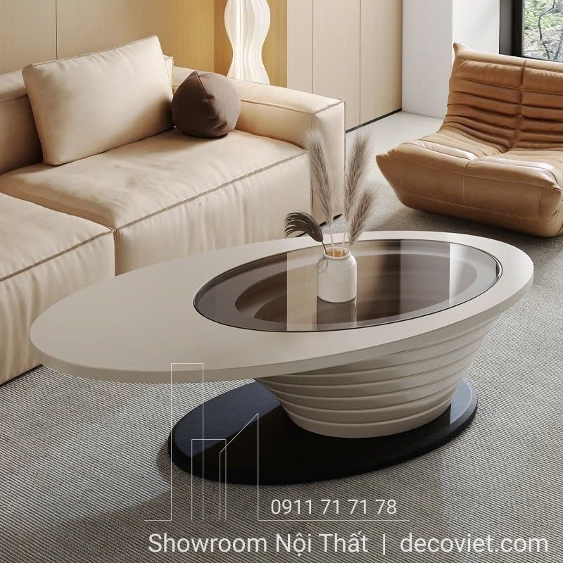 bàn trà mặt kính hiện đại