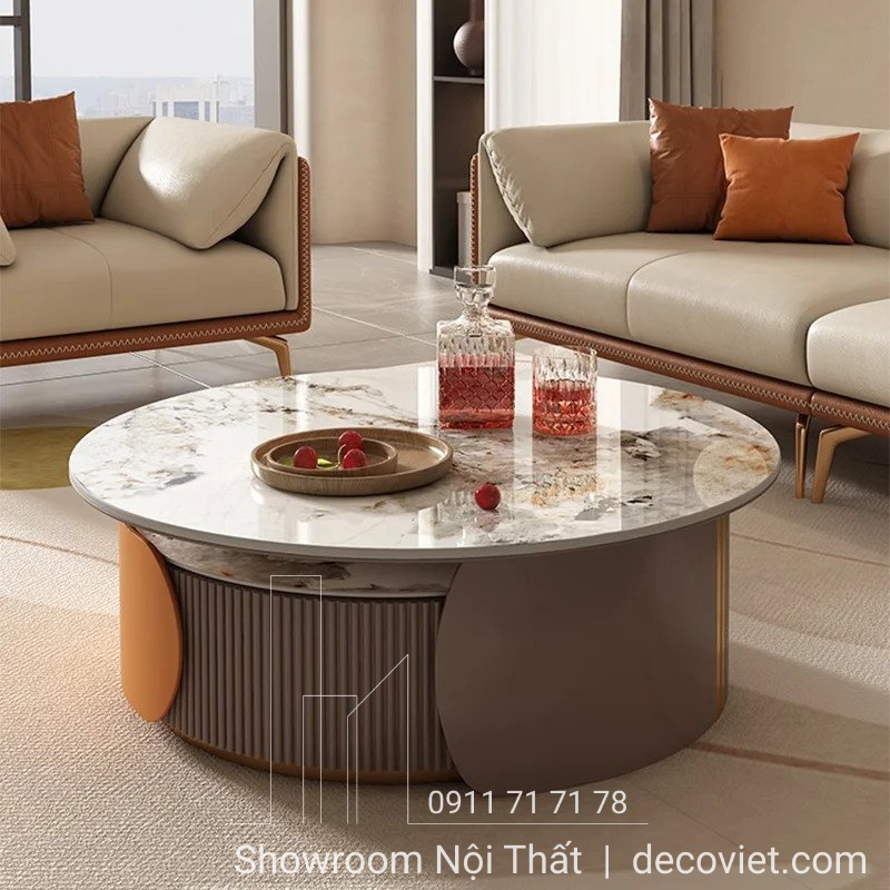 bàn trà tròn đôi cao cấp
