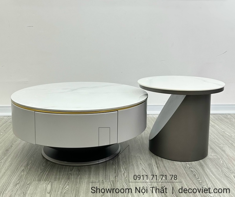 bàn trà đôi mặt đá nhập khẩu cao cấp