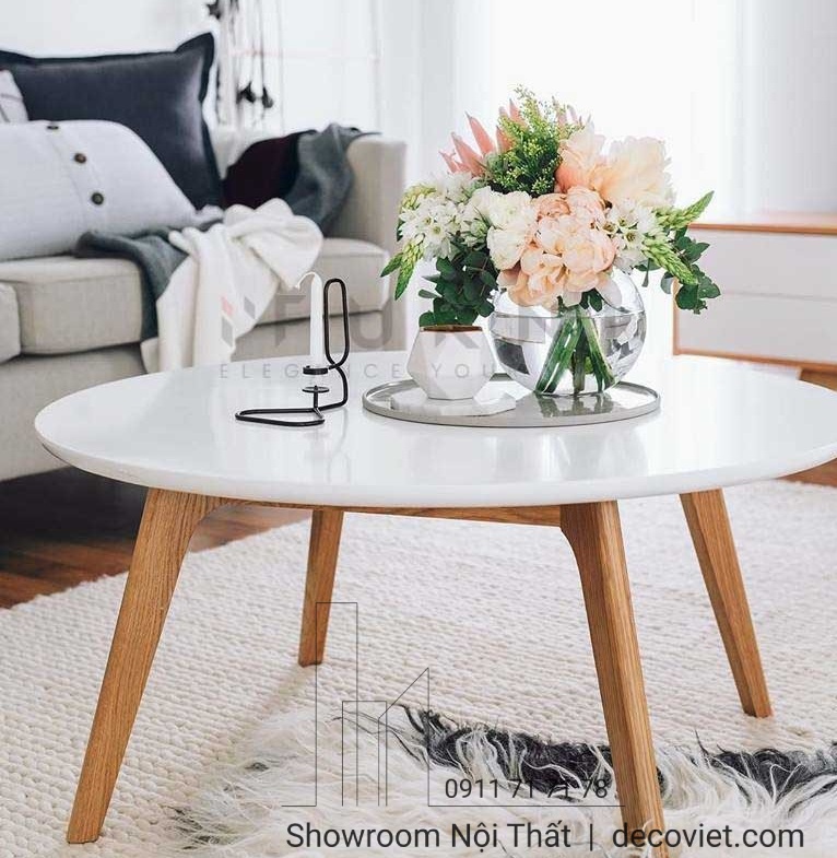 bàn trà gỗ tròn giá rẻ