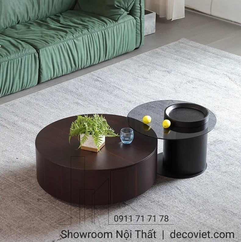 bàn trà đôi tròn hiện đại