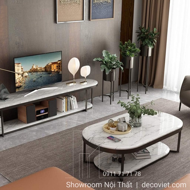 bàn sofa phòng khách mặt đá