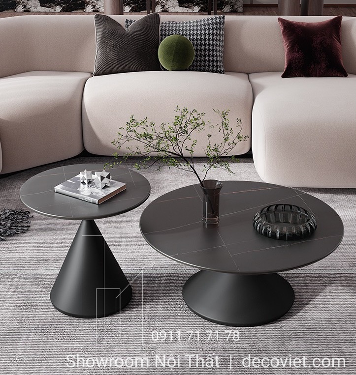 bàn sofa mặt đá hiện đại