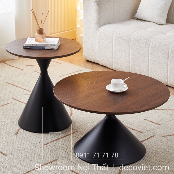 bàn trà tròn đôi nhập khẩu