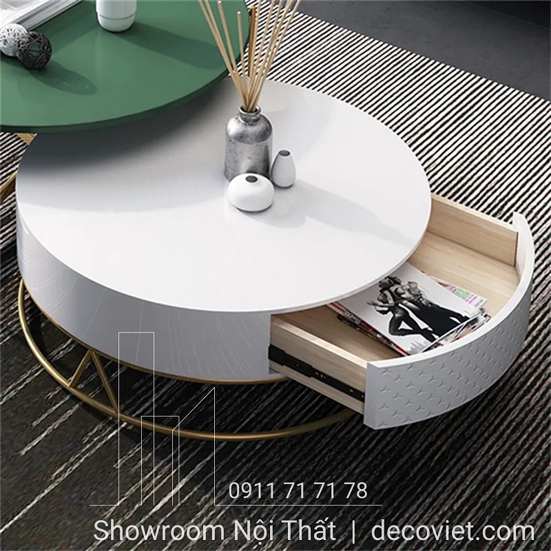 bàn trà gỗ tròn