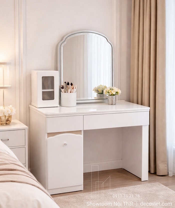 mẫu bàn phấn trang điểm đẹp hiện đại cho phòng ngủ