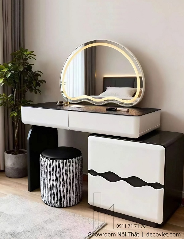 Bàn trang điểm hiện đại có đèn led