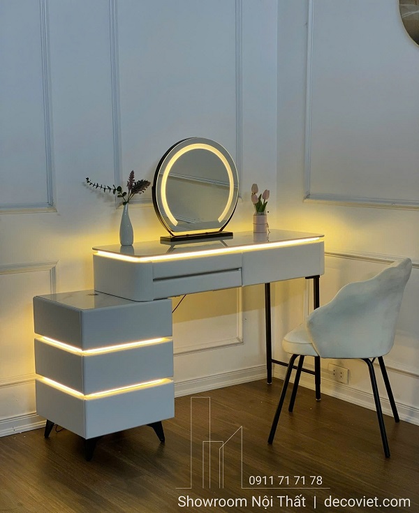 Bàn trang điểm màu kem thiết kế cao cấp 92S