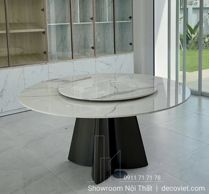 Bộ bàn ăn tròn 10 ghế mặt đá Lamar cao cấp mẫu 2883S đẹp hiện đại