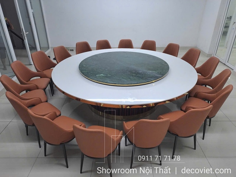 bàn ăn tròn nhà hàng 18 ghế