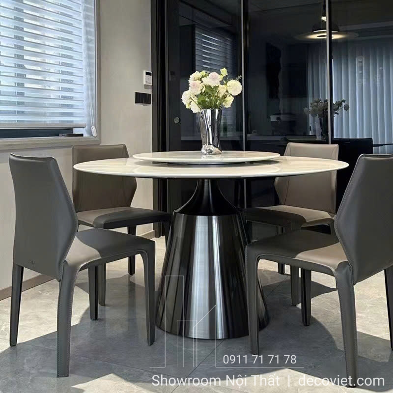 bàn ăn tròn 6 ghế hiện đại