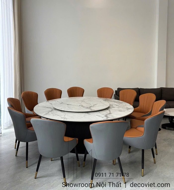 Bàn ăn xoay cao cấp cho biệt thự, nhà phố lớn, phòng ăn đẳng cấp