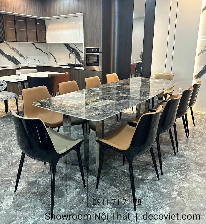 bàn ăn 10 ghế hiện đại