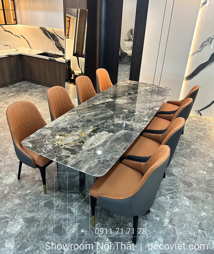 bàn ăn 10 người mặt đá
