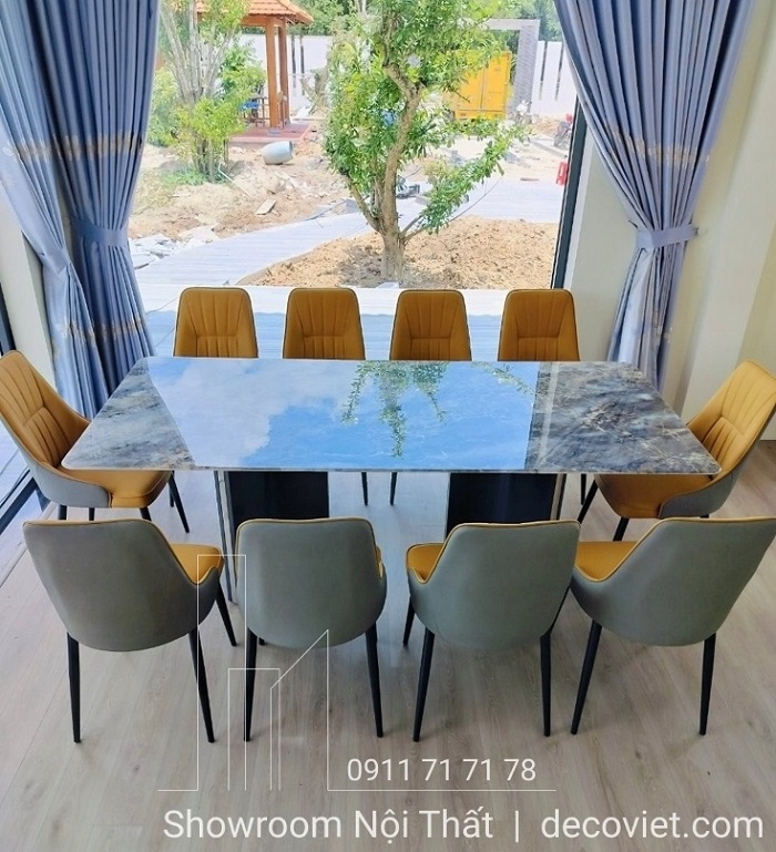 bàn ăn mặt đá cẩm thạch tự nhiên