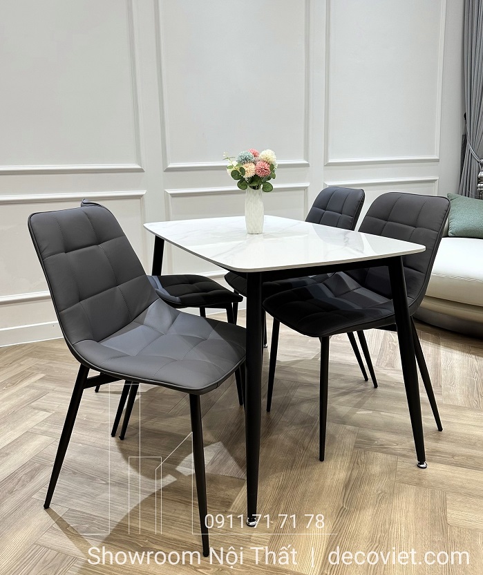 bộ bàn ăn 4 ghế mặt đá giá rẻ