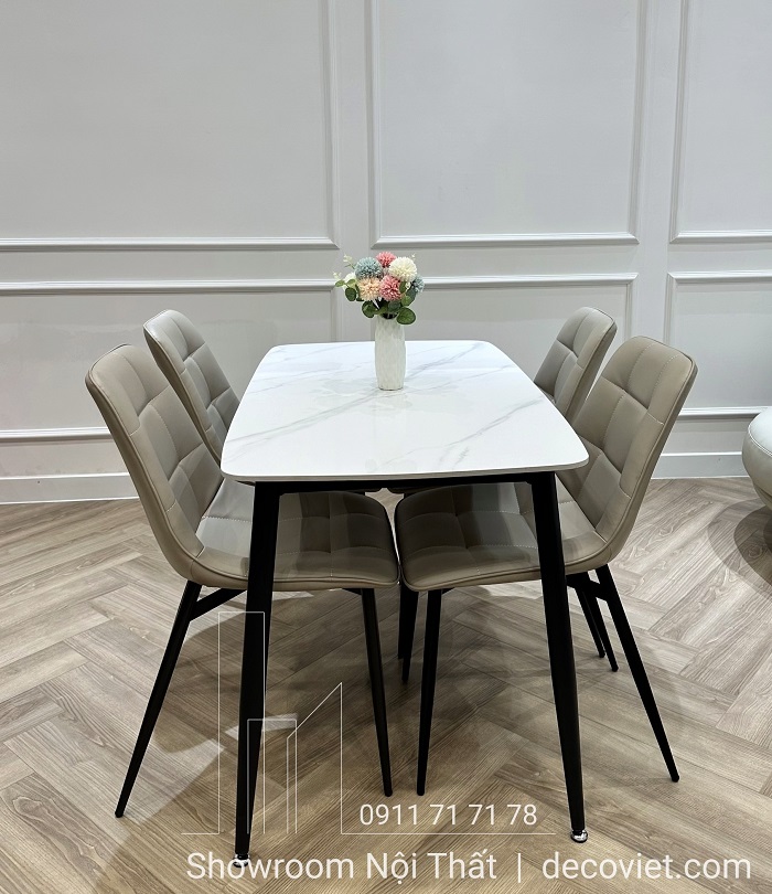 bộ bàn ăn 4 ghế mặt đá giá rẻ