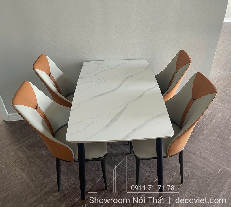 bàn ăn 4 ghế mặt đá giá rẻ cho nhà nhỏ