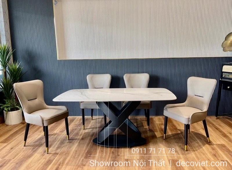 bộ bàn ăn 4 ghế mặt đá