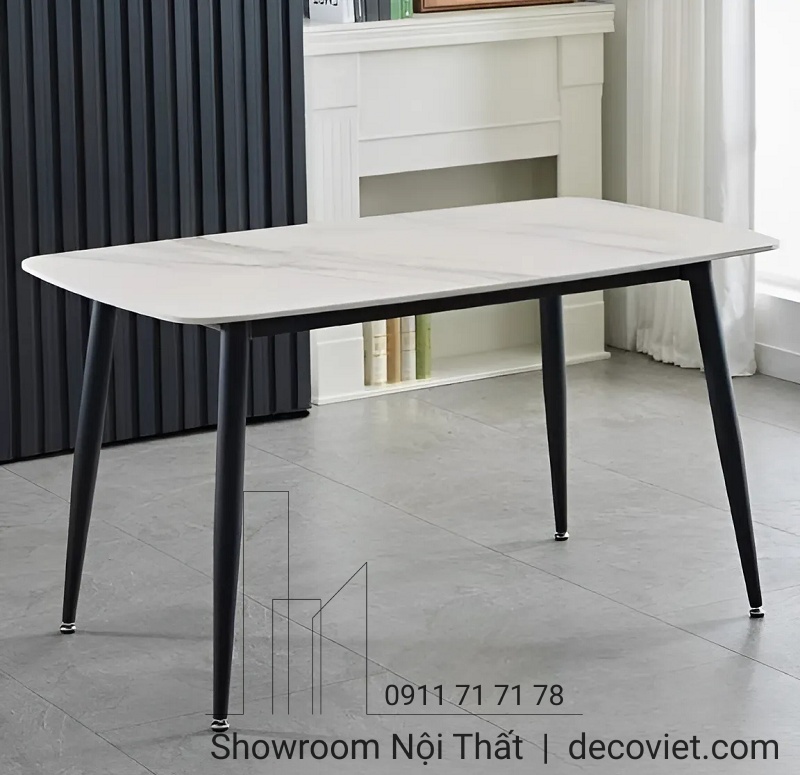bộ bàn ăn mặt đá 4 ghế 1m2