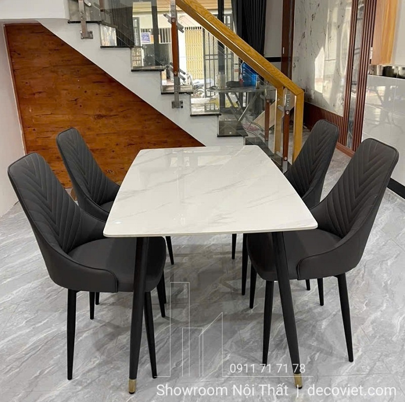 bàn ăn 4 ghế mặt đá 1m2 giá rẻ, bền đẹp