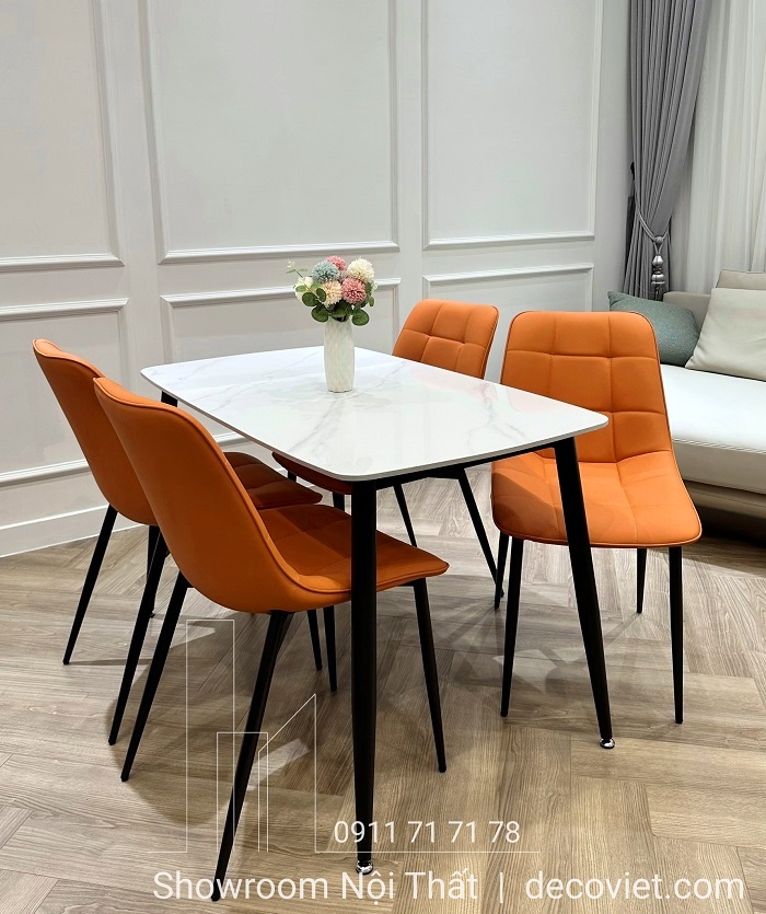 bộ bàn ăn 4 ghế mặt đá