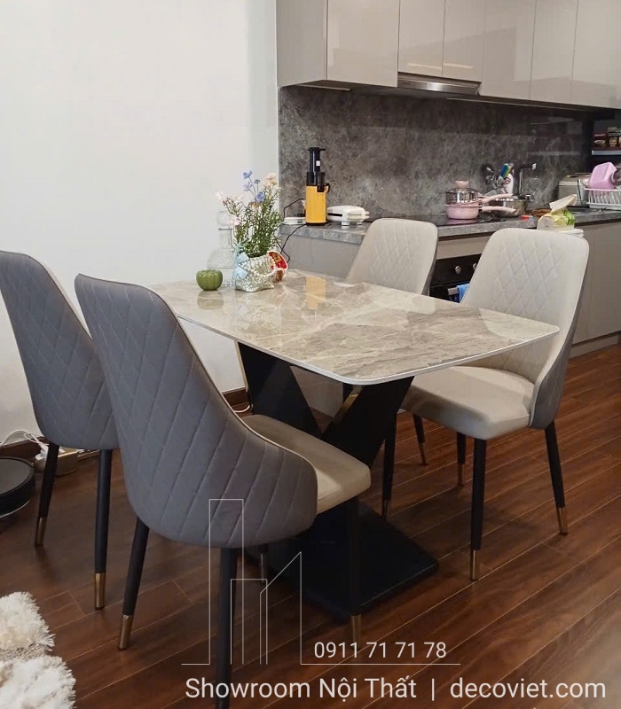 bộ bàn ăn 4 ghế giá rẻ, vừa vặn cho căn hộ chung cư, nhà phố nhỏ