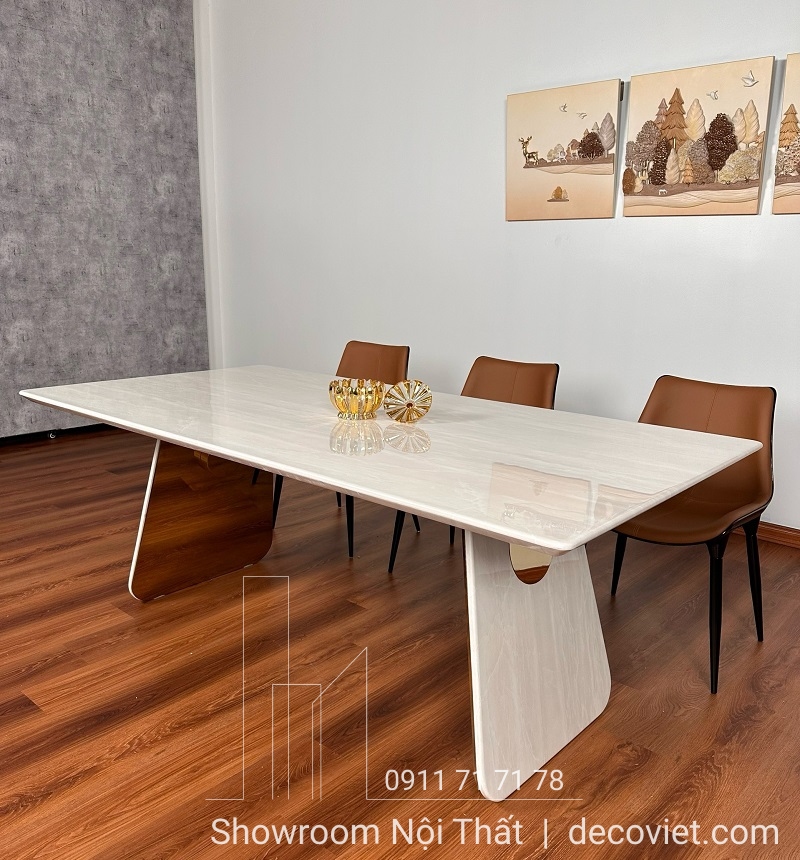 bộ bàn ăn 6 ghế mặt đá nhập khẩu