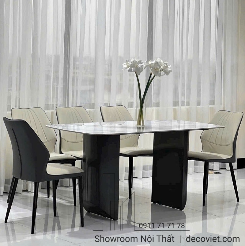 bàn ăn 6 ghế mặt đá giá rẻ