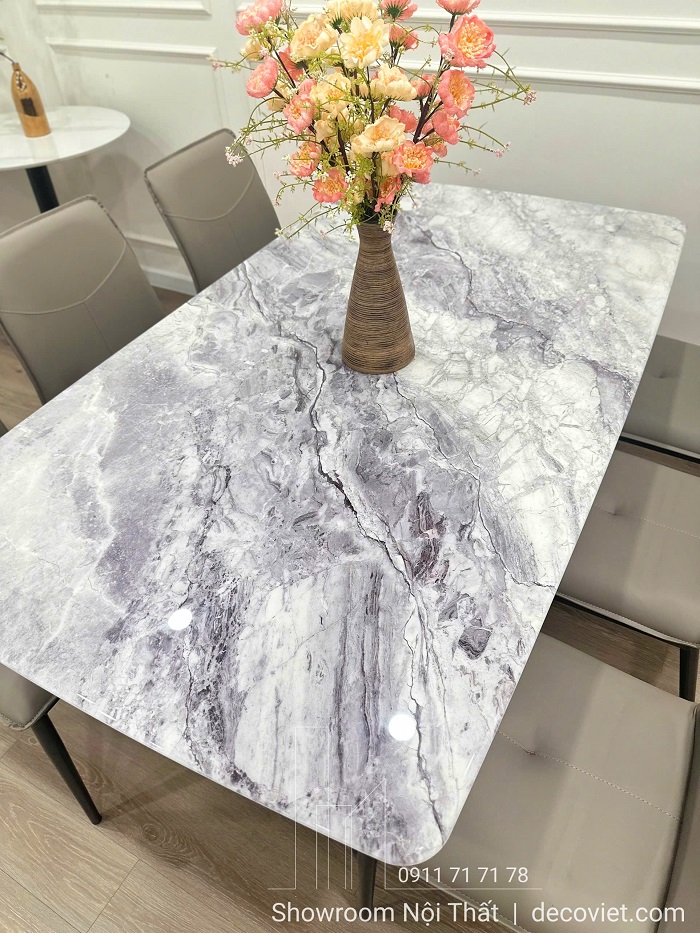 Bàn ăn mặt đá cẩm thạch tự nhiên đẹp cho phòng bếp gia đình