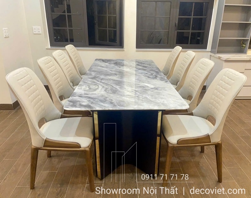 bộ bàn ăn 8 ghế cao cấp nhập khẩu